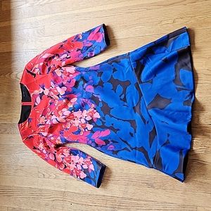 Karen Millen floral scuba dress 10